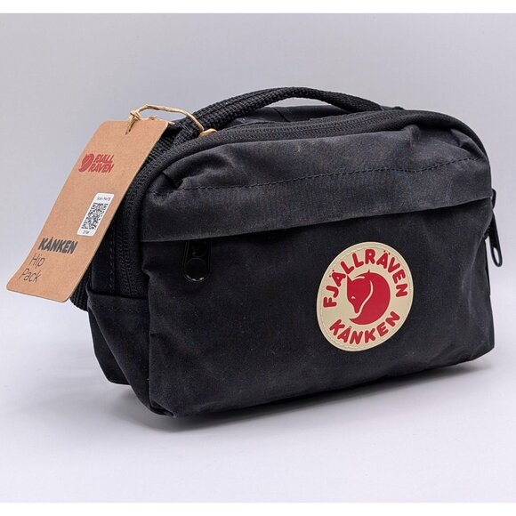 Fjallraven Kånken Unisex Small Hip Pack NWT NEW Black Hiking Fanny Bag Zip Up - Picture 1 of 5